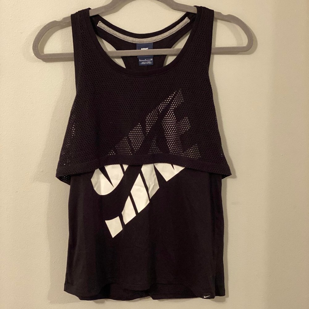Nike workout tank, half mesh